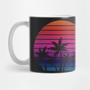 Palm Tree Silhouetted Sunset Mug